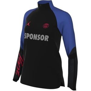 Nike Dames Top PSG Wnk Df Strk Drilltop Kksaw, Black/Game Royal/Black/Bright Crims, DN1283-011, XL