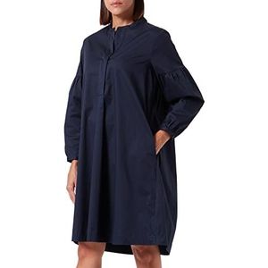 Seidensticker Damesjurk - modieuze jurk - midi - lange mouwen - stretch, blauw, 42
