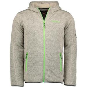 Geographical Norway Trombone Heren Dikke Fleece Warme Ritssluiting - Sweatjack Winter Warm Heren Zacht - Sweatshirt met Lange Mouwen - Ideaal Herfst Winter (Lichtgrijs S), Lichtgrijs, S