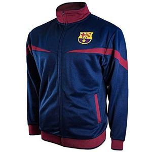 Icon Sports FC Barcelona Barça Trainingsjack met volledige rits, Blauw, XL