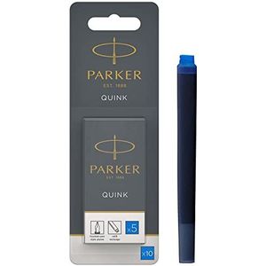Parker QUINK lange vulpen inktpatronen | uitwasbaar blauw | 5 stuks