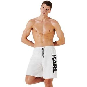 Karl Logo Long Boardshorts, wit, L, wit, L