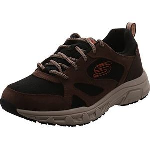 Skechers Heren 237348 Nvor Trekking Low Cut, Bruin leer textiel zwarte rand, 43 EU