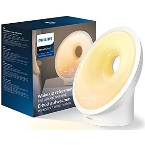 Philips Somneo Sleep & Wake-up Light - Gesimuleerde zonsop-en zonsondergang - Gepersonaliseerd licht en geluid - Lampjes voor rustigere ademhaling - Nachtlicht - Leeslamp - HF3651/01