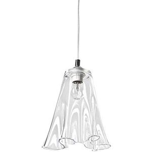 SIGNATURE HOME COLLECTION Plafondhanglamp met glazen kap, hanglamp, 21 x 21 x 30 cm, totale hoogte maximaal 120 cm, transparant glas CO-119-ME
