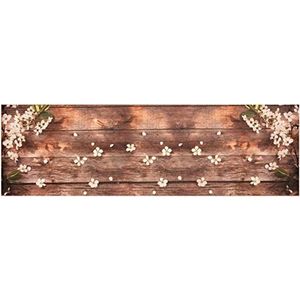 Baroni Keukenloper van pvc, antislip, wasbaar, perzikbloemen, 60 x 180 cm