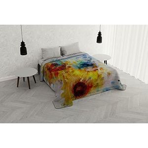 Italian Bed Linen Zomerdekbed met digitale print, motief: autokamers, microvezel, SD-10, tweepersoonsbed