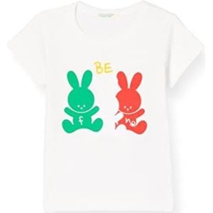 United Colors of Benetton T-shirt voor kinderen, wit 903, 56 cm
