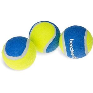 Beeztees BZ FETCH TENNISBAL BLW/GL 3ST 6,3 Beeztees Fetch Tennis Ball - Hondenspeelgoed - Blauw/Geel - 6,3 cm - 3ST, One Size, Blauw Geel
