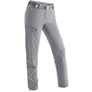 Maier Sports Inara Slim, dameswandelbroek, waterafstotende outdoorbroek voor trekking en hiking, nauwsluitende snit, PFC-vrij, mSTRETCH pro 4 & Dryprotec, grijs, 42 (W33/L32)