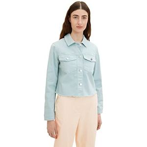 TOM TAILOR Dames Jeansjas 1035325, 30463 - Dusty Mint Blue, L