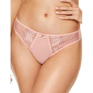 Gorteks Mable-S Tanga, borduurtanga, katoen in het kruis, comfort - 52, roze, roze