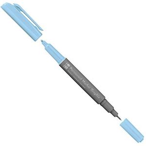 Marabu 01470003090 - permanente marker Graphix in lichtblauw, met dubbele punt 1-2 mm en 0,5 mm, briljante kleuren, sneldrogende, alcoholgebaseerde inkt, geurarm en waterbestendig