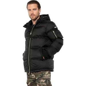 Schott NYC Donsjack met capuchon, Schott Colten, zwart, Zwart, M