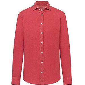 Hackett London Garment Dye Ln Ks Businesshemd voor heren, Rood (238Strawberry 238), 37