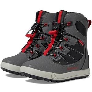 Merrell Unisex Snow Bank 4.0 WTRPF sneeuwlaarzen voor kinderen, Grijs zwart rood, 29 EU