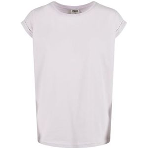 Urban Classics Dames T-shirt Organic Extended Shoulder Tee van 100% biologisch katoen, Softlilac, M
