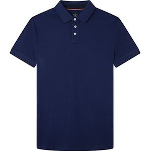 Hackett London Poloshirt met zwemrand voor heren, marineblauw, XS