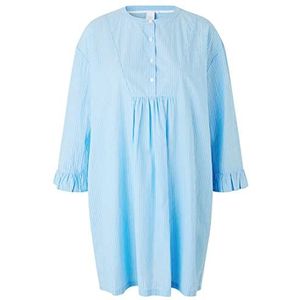 CCDK Copenhagen Dames Nora Dress Nightgown, Lichen Blue Stripe, XS
