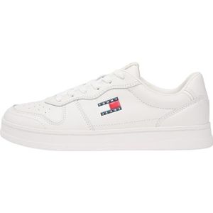 Tommy Jeans Dames The Greenwich leer EN0EN03006 Low Top, wit (Ecru), 3.5 UK, Wit Ecru, 36 EU