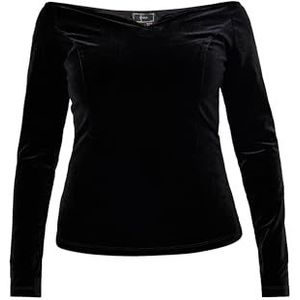 dedica Longsleeveshirt voor dames, zwart, XS