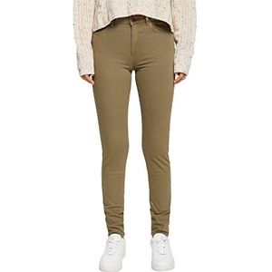 edc by Esprit Skinny fit broek met gemiddelde taillehoogte, kakigroen, 38W x 30L