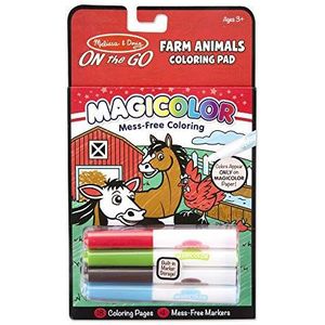 Melissa & Doug On the Go Magicolor Kleurboek Boerderijdieren |Activity Pad | Stickerboek | 3+ | Cadeau voor jongen of meisje