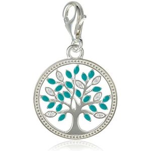 Thomas Sabo Dames Charm-hanger Tree of Love Turquoise 925 Sterling Zilver 1469-041-17
