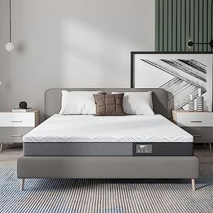 BedStory Matras 90 x 200 cm, van gelschuim, bamboe, houtskool, ergonomische 7 zones, met afneembare en wasbare hoes, hypoallergeen, optimale ondersteuning, comfort, dikte 16 cm