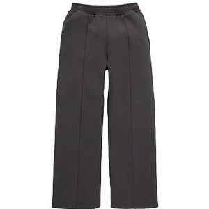 TOM TAILOR Stoffen broek voor meisjes met brede pijpen en siernaad, 29476-coal grey, 164 cm