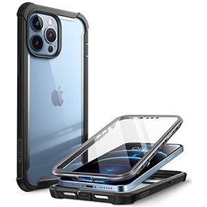 i-Blason Transparant hoesje voor iPhone 13 Pro (6,1 inch) bumper case 360 graden mobiele telefoon robuuste beschermhoes cover [Ares] met displaybescherming 2021 (zwart)