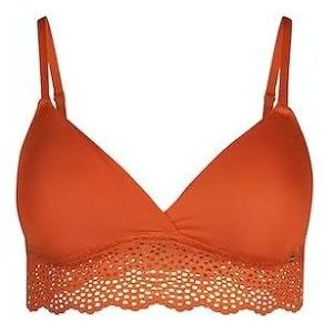 Skiny Dames Bamboo Lace T-Shirt BH, Burnt Ochre, Regular, Burnt Ochre, 70A