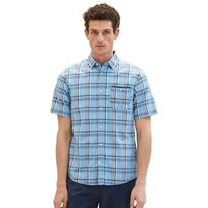 TOM TAILOR Uomini Overhem 1037066, 32126 - Blue Colorful Check, XS