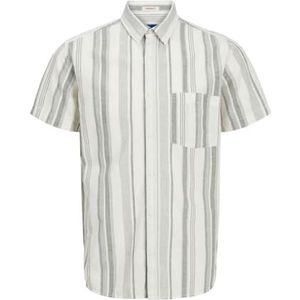JACK & JONES Jorlinen Blend Stripe SS Styd24 Vrijetijdshemd, Laurel Wreath, XXL heren, Laurierkrans, XXL