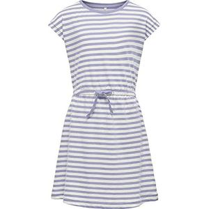 KIDS ONLY Konmay S/S Dress Box Noos Jrs jurk voor meisjes, Cosmic Sky/Stripes: Cloud Dancer, 110-116