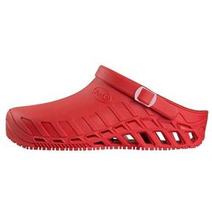 Scholl Dames clog Evo schoen voor medisch personeel, rood, 42/43 EU