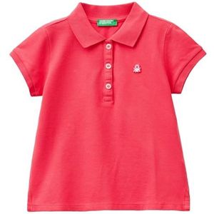 United Colors of Benetton Poloshirt voor meisjes en meisjes, Rood Magenta 34L, 104