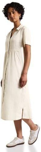 Street One - Midi-Jurk - Lichtgewicht Linnen - Zijsplitten - Zakken