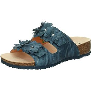 Think! Dames Julia_3-000567 chroomvrij gelooide duurzame sandalen, 8000 denim, 39 EU, 8000 denim, 39 EU