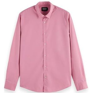 Scotch & Soda Seasonal Essentials Poplin Solid Shirt voor heren, Poetry Pink 7451, M