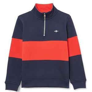 GANT Unisex kinderen Color Blocked Shield Half Zip Sweatshirt, evening blue, 146-152