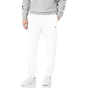Champion Powerblend Sweats Retro Jogger Pants Trainingsbroek voor heren, Wit C-logo, S
