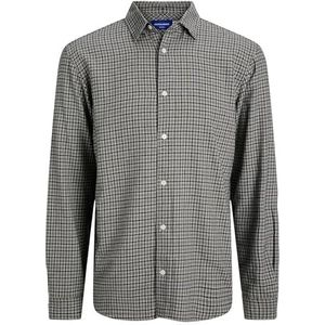 Jorjoshua Ls Ln Flannel Check Shirt, zeegras, L
