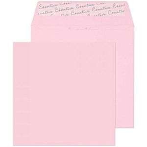 Blake Creative Colour 160 x 160 mm, 120 g/m2, vierkante enveloppen, plakband (601) roze, 500 stuks