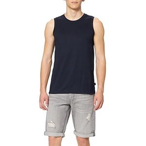 Trigema Heren shirt met schouderbandjes van single jersey, blauw (navy 046), 4XL