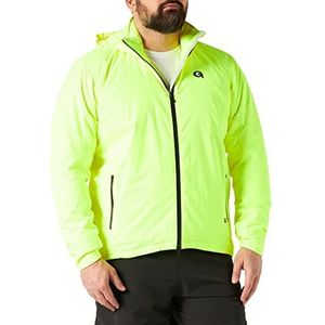 Heren - Regenjack - Neongeel - 100% Polyester - Wind- en Waterdicht