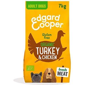 Edgard & Cooper Voeding voor volwassen honden, natuurlijk droogvoer, zonder granen, licht verteerbaar, gezonde voeding, smakelijk en uitgebalanceerd (kalkoen/kip, biologisch, 7 kg (1 stuk))