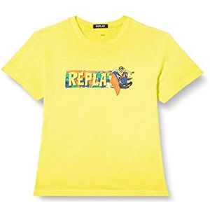 Replay Jongens SB7401 T-shirt, 927 Yellow Fluo, 12A, 927 Geel Fluo, 12 Jaar