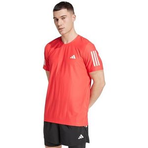 adidas Heren Own the Run Tee, semi lucid red, XS