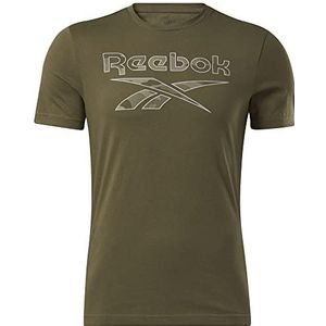 Reebok Heren ID Camo T-shirt, legergroen, XS